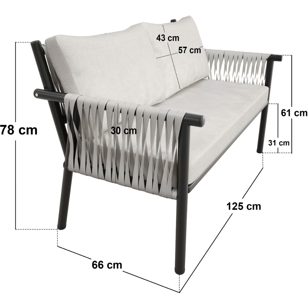 SOLACE+CO Kalina 4 Seater Garden Lounge Set Image 8