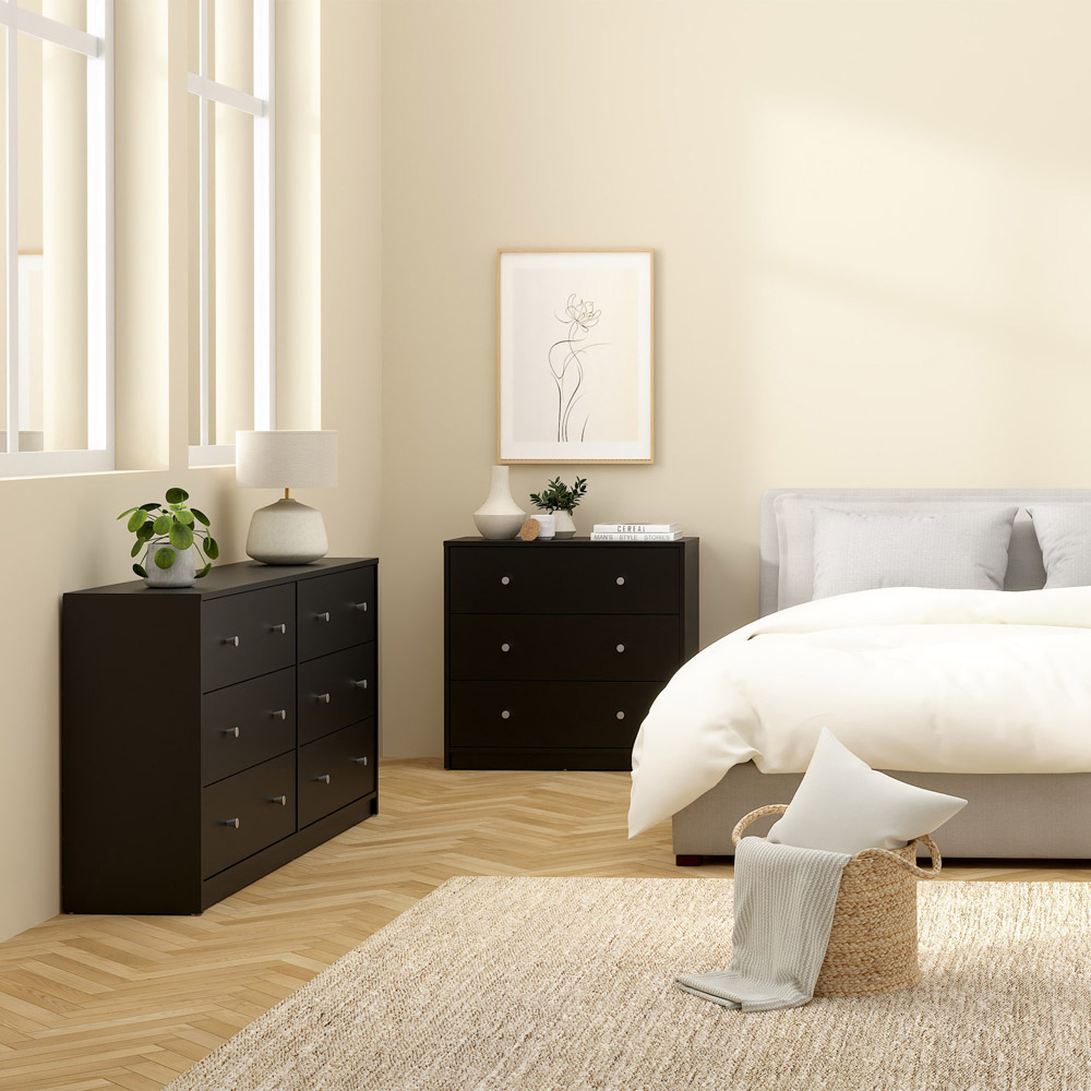 Furniture To Go May 6 Drawer Black Chest of Drawers Image 5