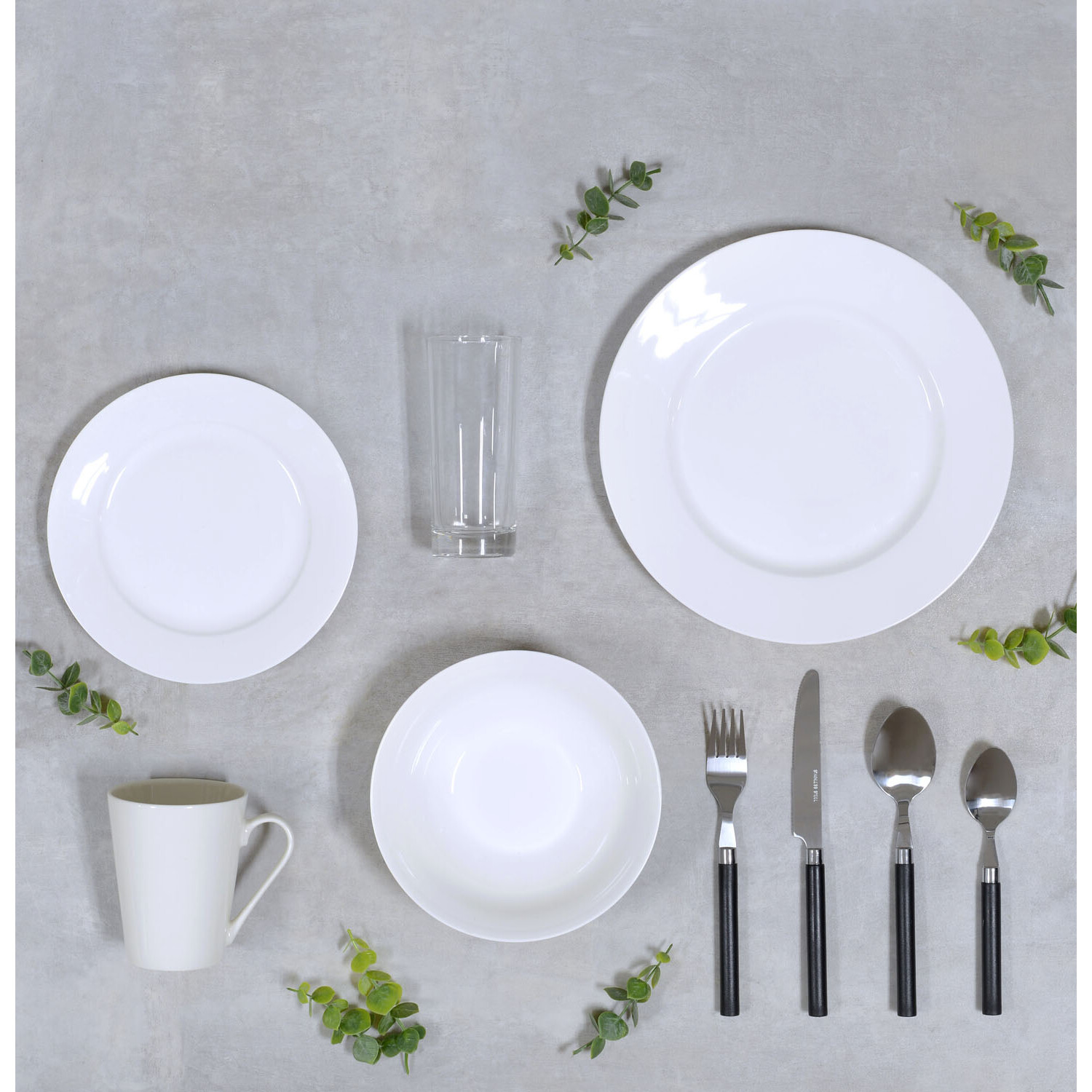 36-Piece Dinnerware Starter Set - White Image 2
