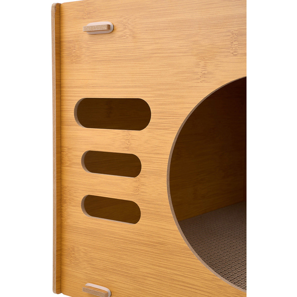 H&O Direct Corrugated Paper Cat Scratching Board House Bed Image 4
