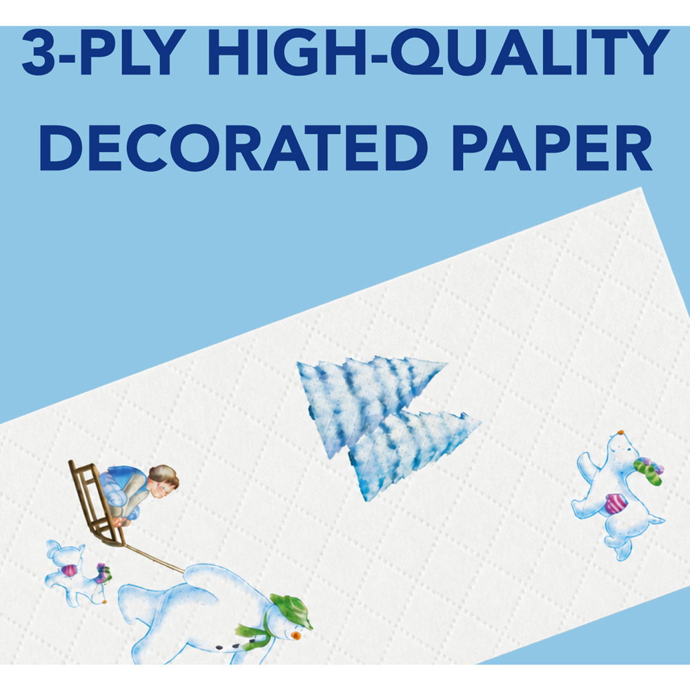 Pack of 9 Nicky Snowman Christmas Toilet Tissue Rolls Image 2