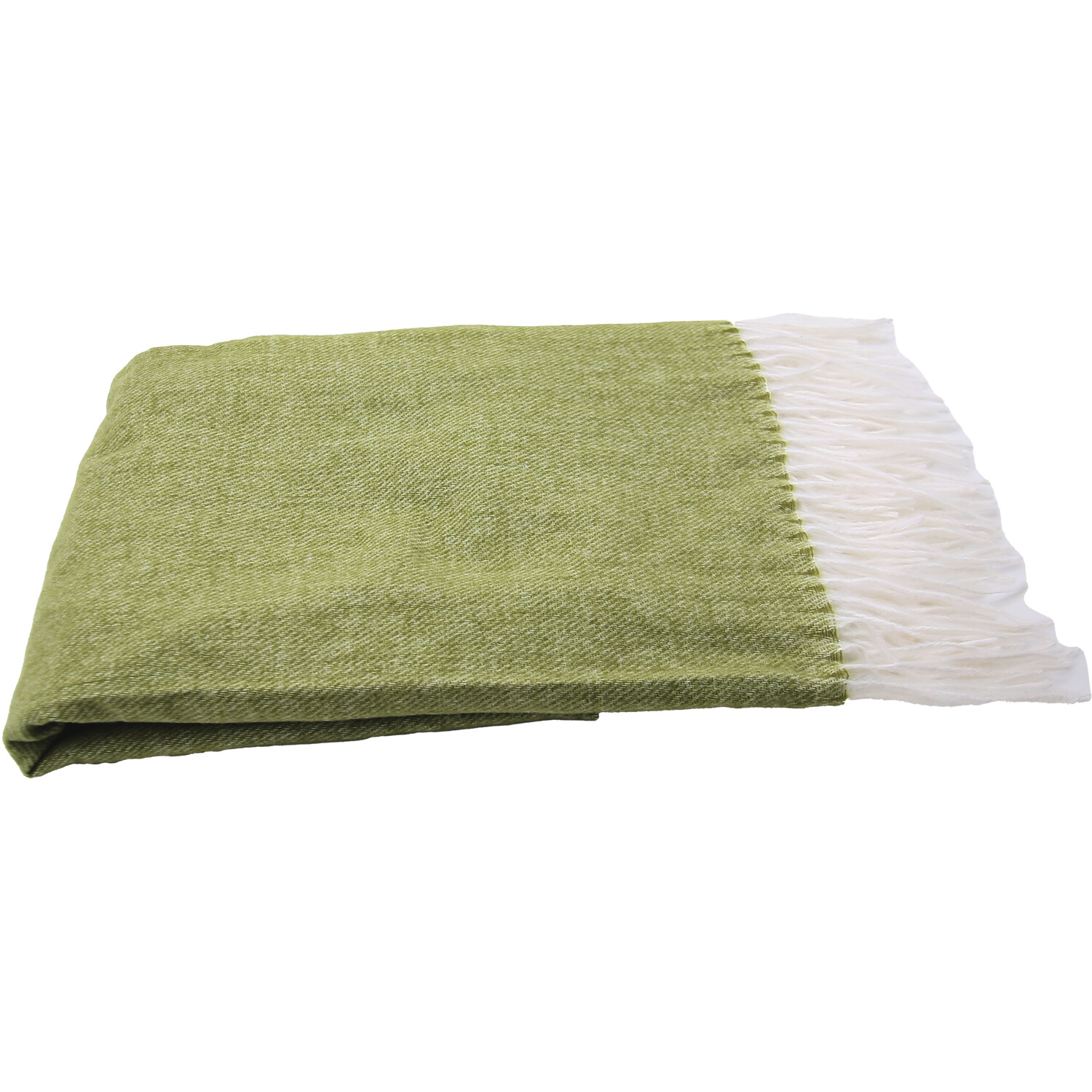 Vienna Woven Throw Olive Green Image 4
