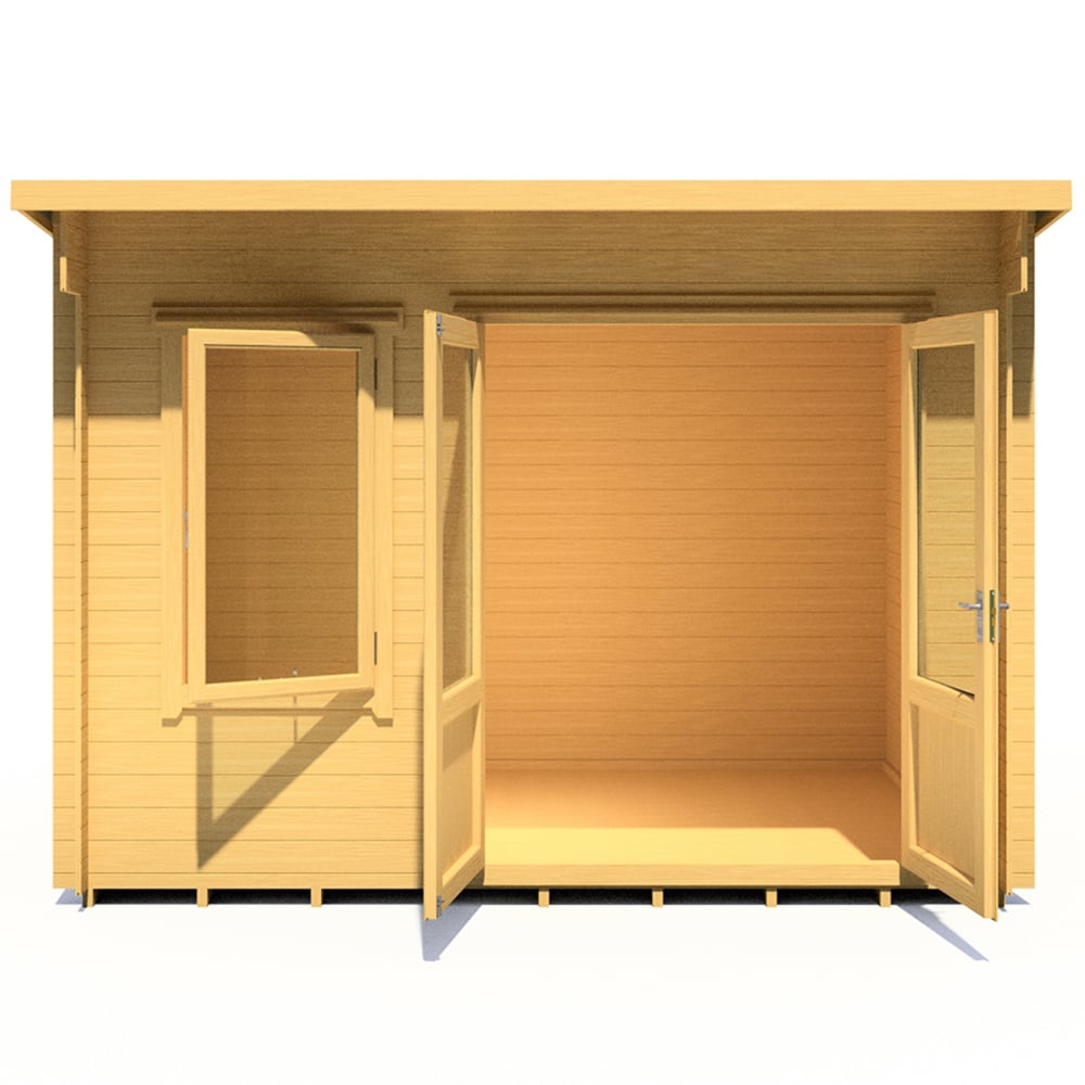 Shire Edgefield 11 x 8ft Double Door Pressure Treated Log Cabin Image 5