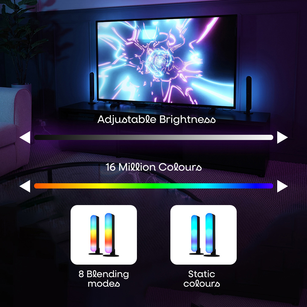 ValueLights Smart App-Control RGBIC TV Backlight LED and Light Bars Kit Image 8