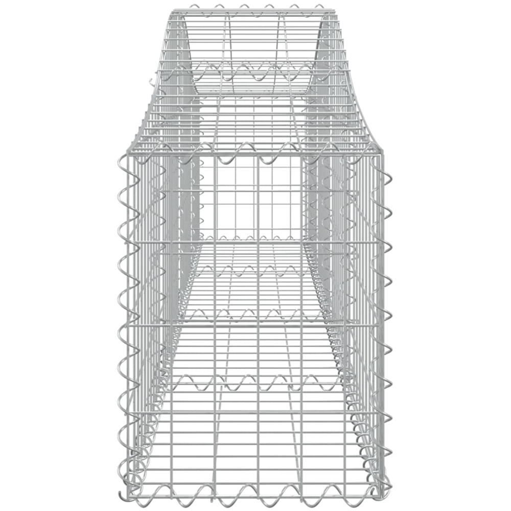vidaXL Silver Galvanised Iron Arched Gabion Basket 200 x 30 x 40/60cm 2 Pack Image 4