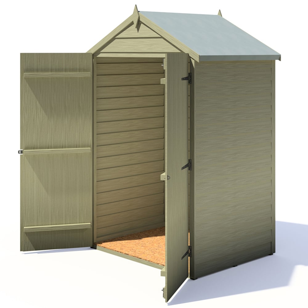 Shire 4 x 3ft Pressure Treated Overlap Garden Shed Image 3