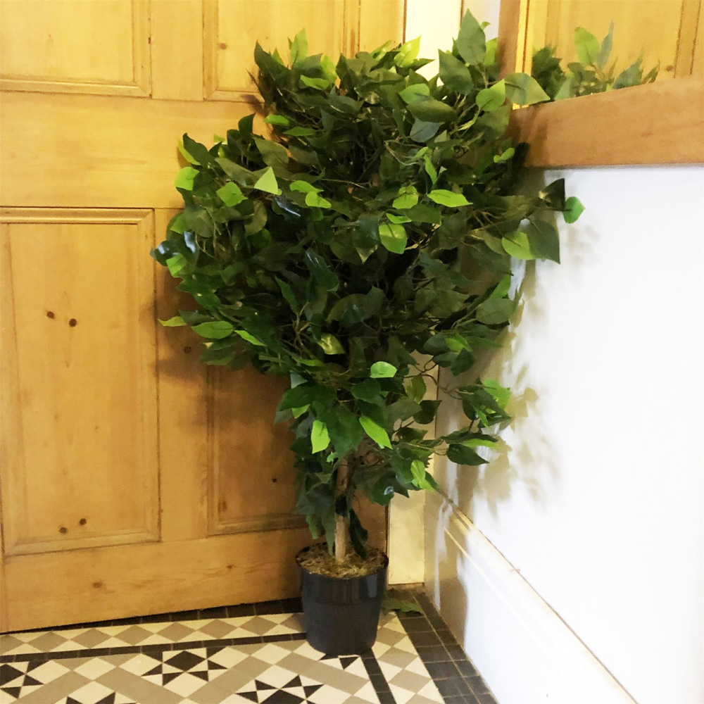 Leaf Ficus Artificial Bushy Plant 2.9ft Image 2