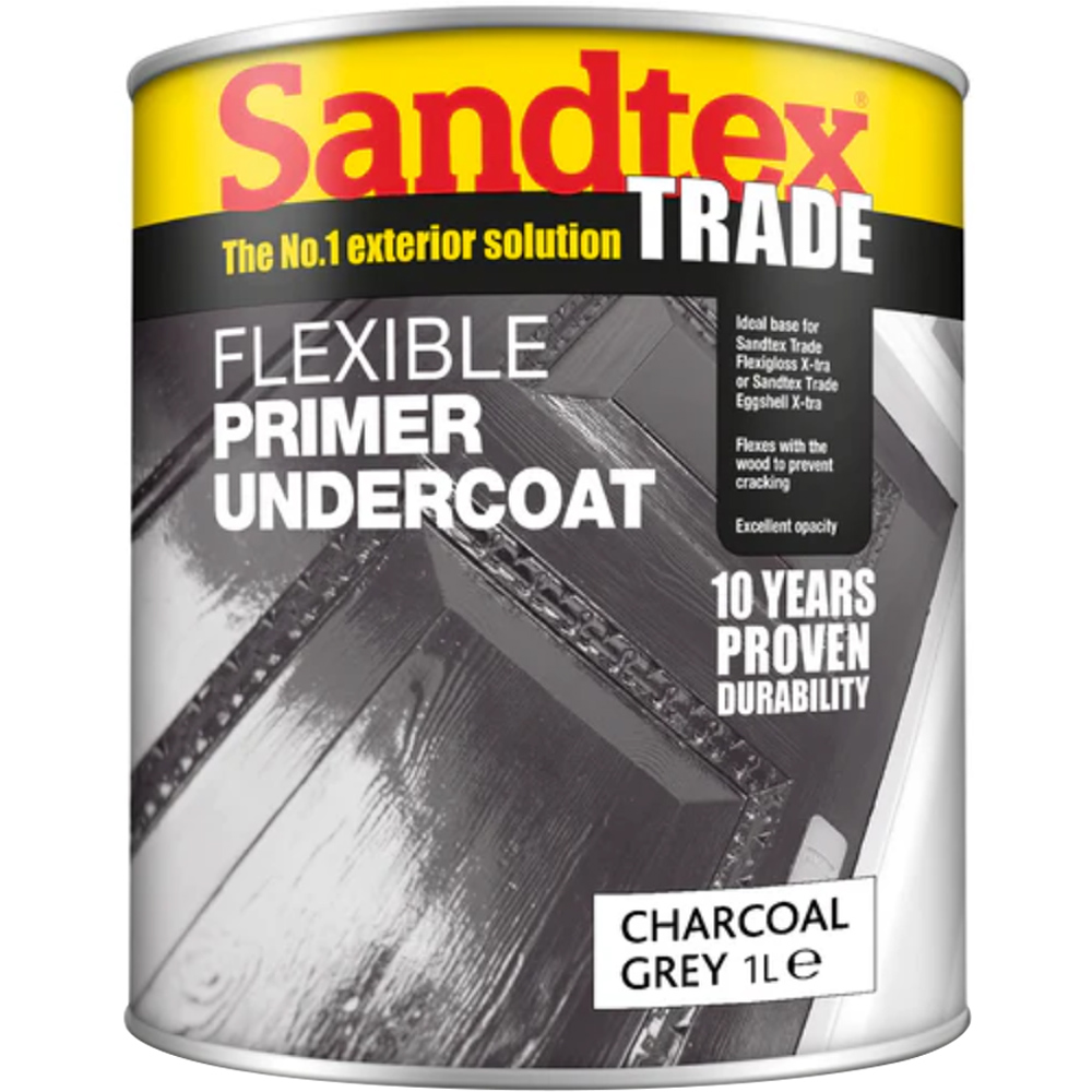 Sandtex Trade Flexible Charcoal Grey Primer Undercoat 1L Image