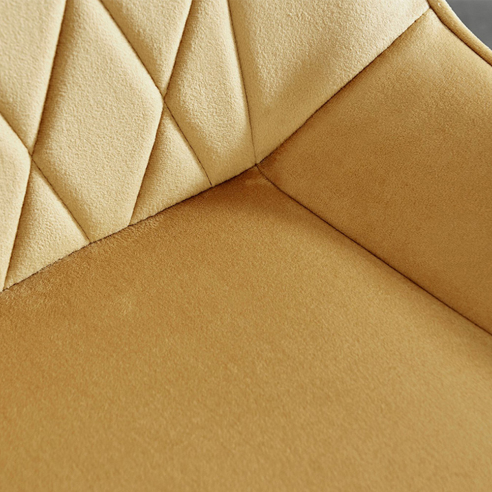 Furniturebox Molini Cesano 6 Seater Dining Set Black Gloss and Mustard Image 7