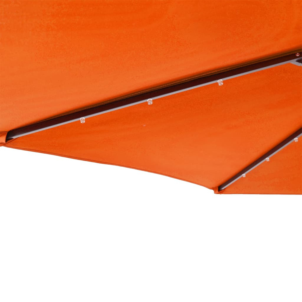 vidaXL Orange LED Light Garden Parasol with Steel Pole 2.25m Image 7
