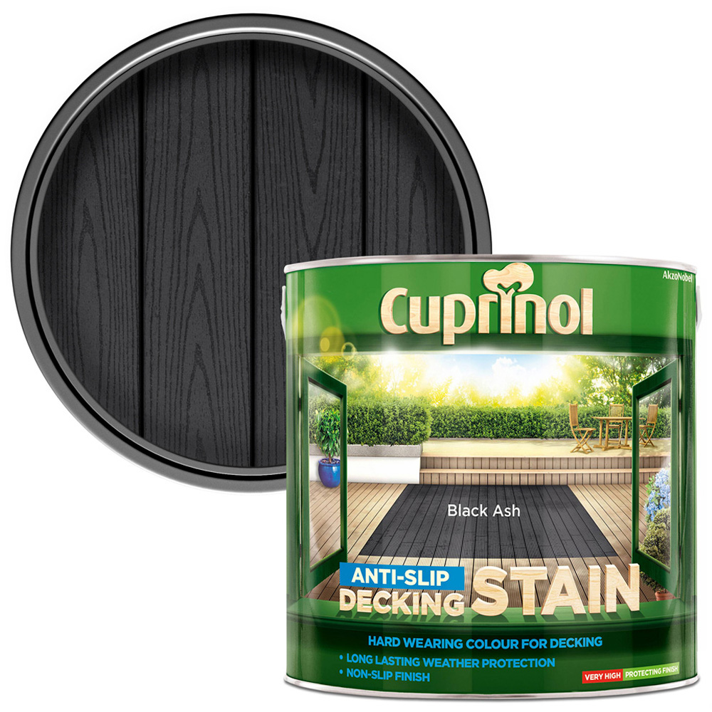 Cuprinol Black Ash Anti Slip Decking Stain 2.5L Image 1