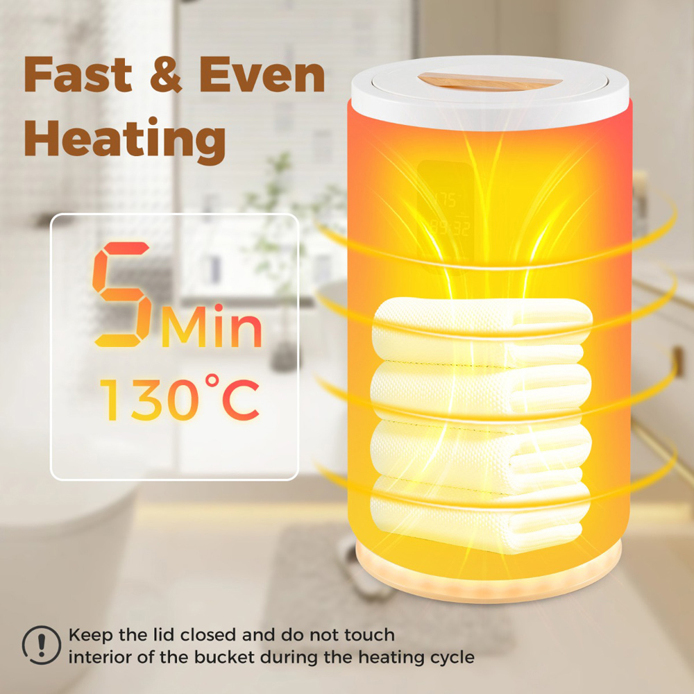 Costway White Towel Heater with Heating Time 20L Image 3