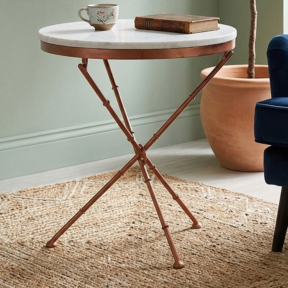 Premier Housewares Nirav Cross Leg Accent Table Image 1