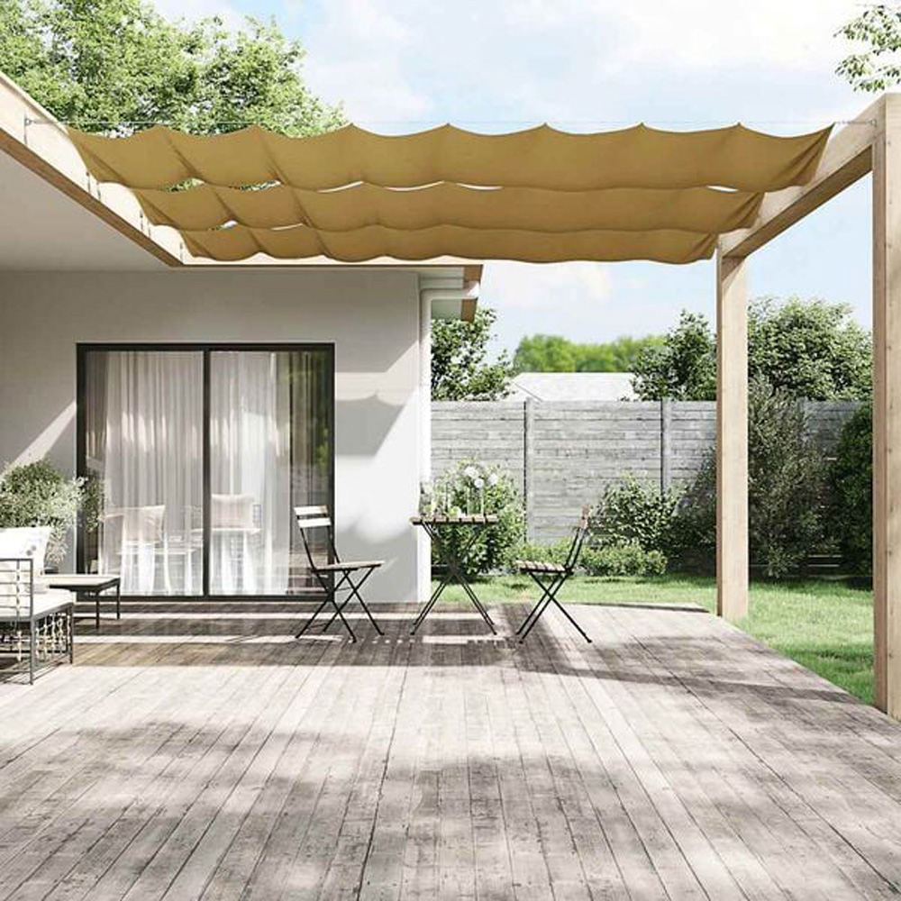 vidaXL Beige Oxford Fabric Vertical Awning 60cm x 12m Image 1