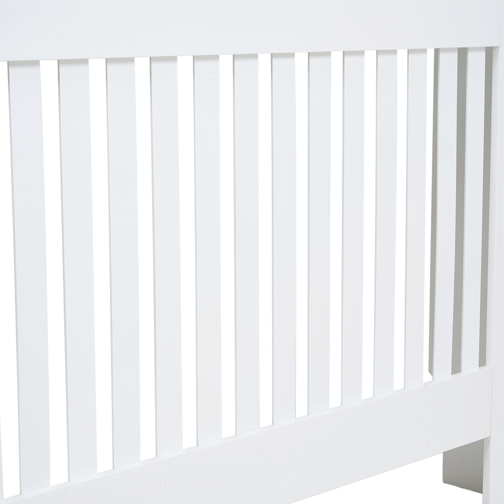 Living and Home White Slatted Radiator Cover 112 x 83cm Image 5
