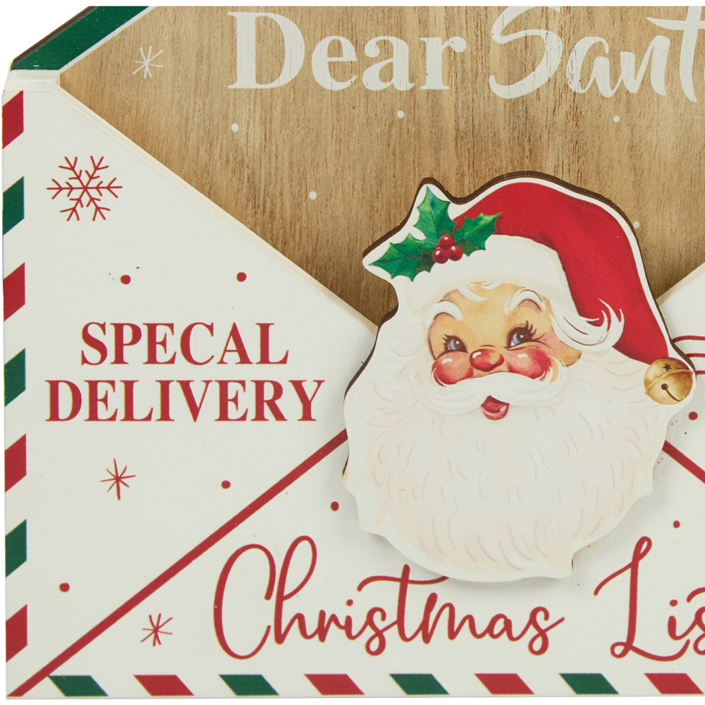 Wooden Christmas Envelope Decoration Image 9