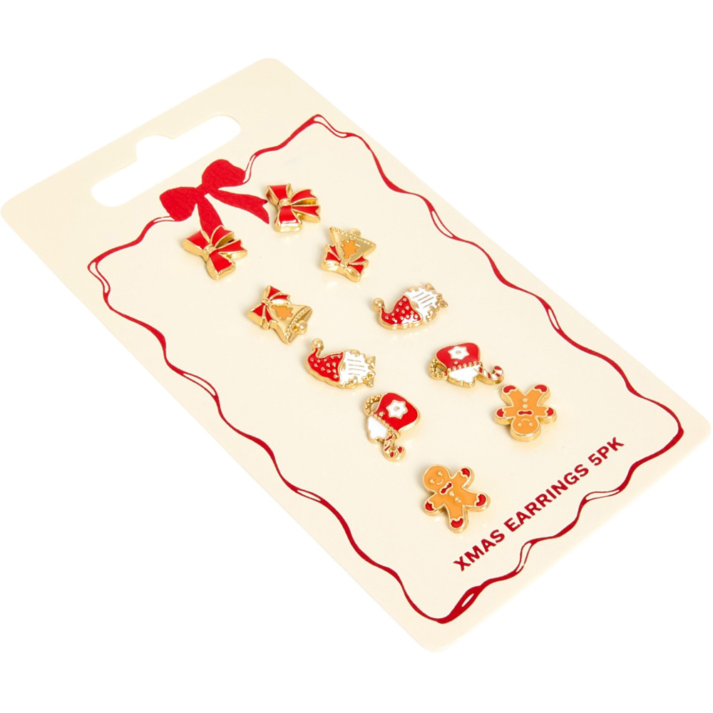 Pack of 5 Xmas Earrings Image 2