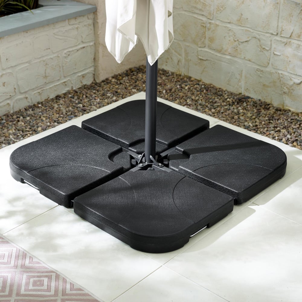 Furniturebox Gretna Cream Square Outdoor Cantilever Parasol and Base Image 3