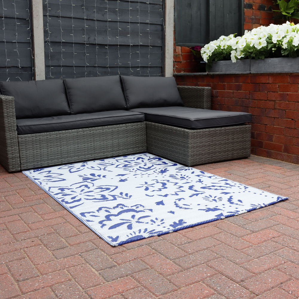 Streetwize Hampton Floral Reversible Outdoor Rug 120 x 180cm Image 4