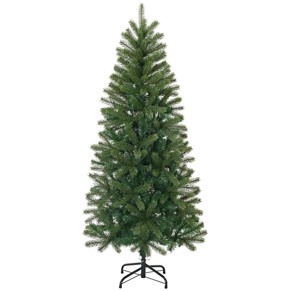 vidaXL Pre-Lit Gold Baubles Green Artificial Christmas Tree 4ft Image 5