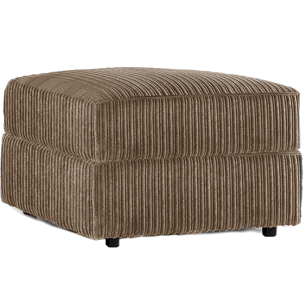 Portland Luxor Coffee Jumbo Cord Footstool Image 2