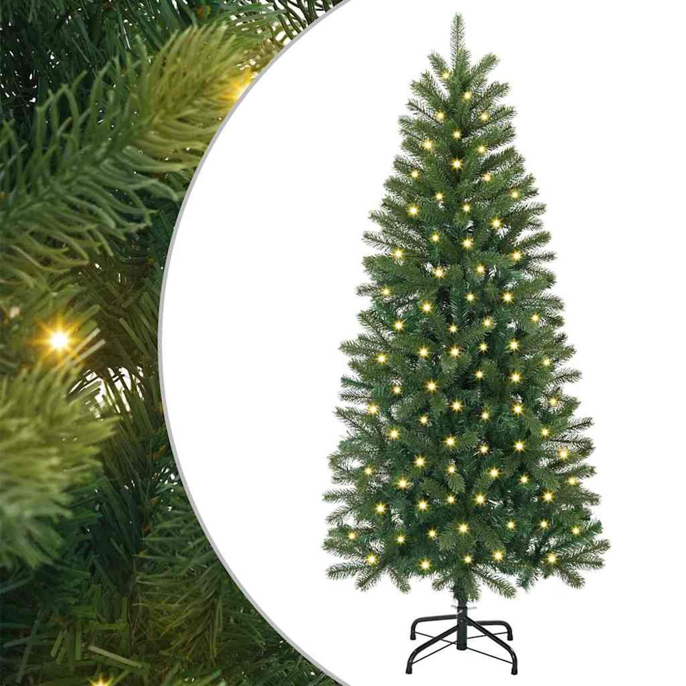 vidaXL Pre-Lit Green Artificial Christmas Tree 4ft Image 2