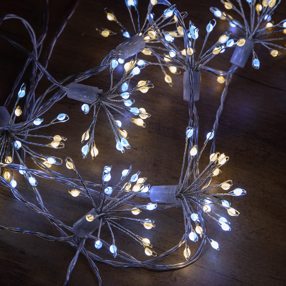 Samuel Alexander Ultra Brights 200 White and Warm White LED Starburst Christmas Lights 4.5m Image 1