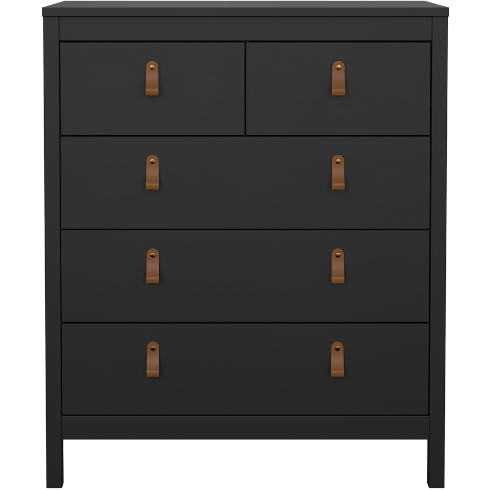 Florence Barcelona 5 Drawer Matt Black Chest of Drawers Image 3