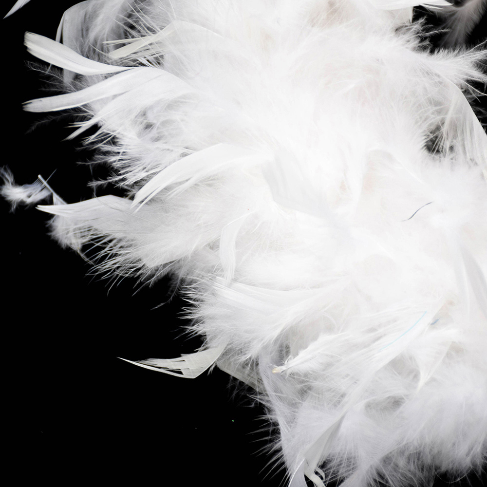 Living and Home White Feather Boa Christmas Garland 200cm Image 4