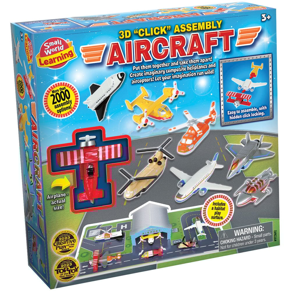 Small World Toys Make Your Own 3D Aircraft Click Assembly Kit Image 1