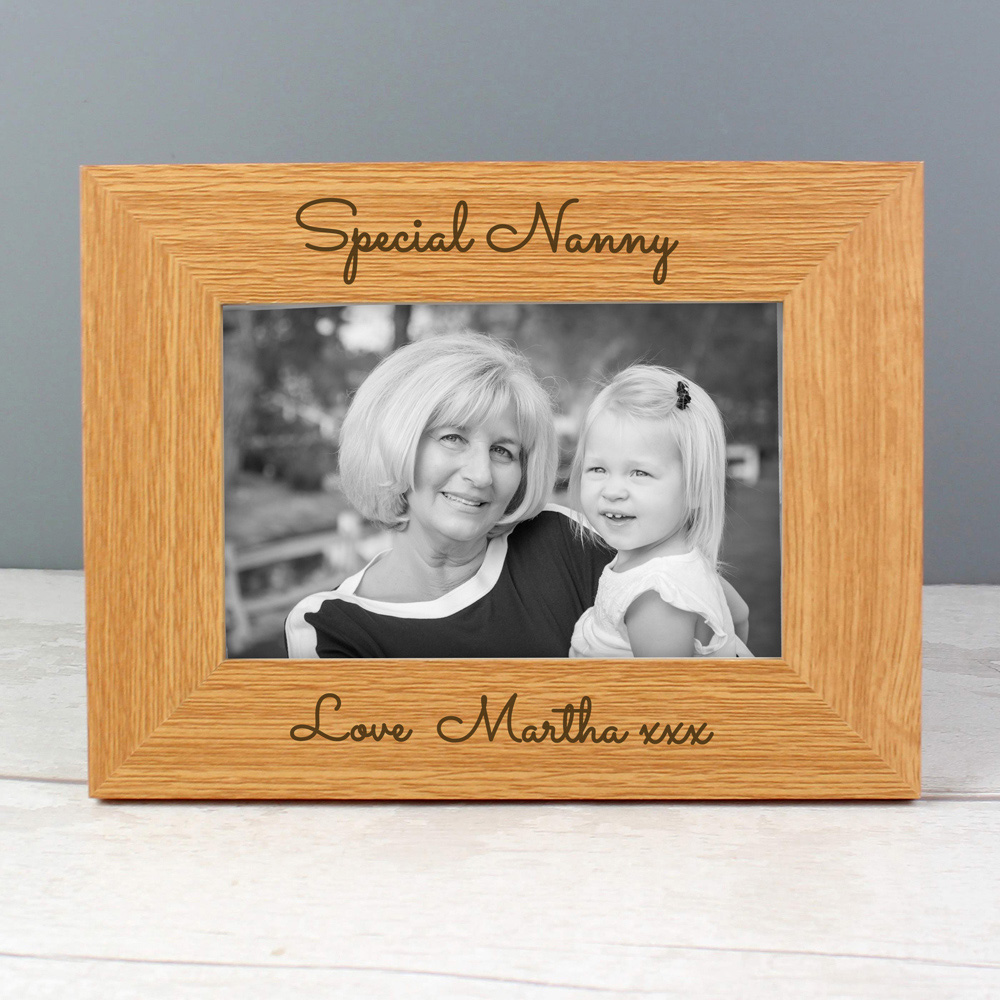 Personalised Memento Wooden Personalised Free Text Photo Frame 6 x 4 inch Image 4