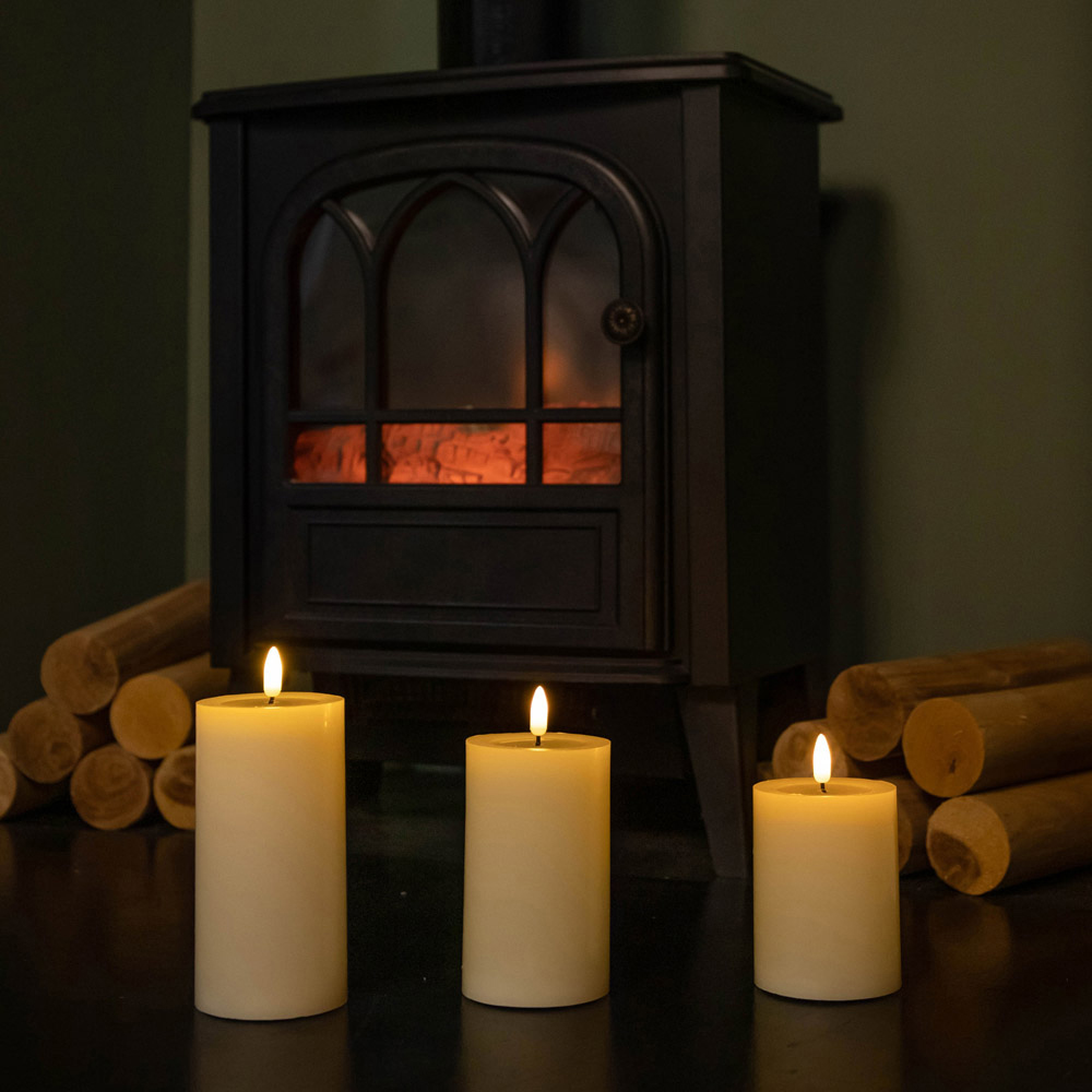 Samuel Alexander Warm White LED Wax Melt Candle with Timer Function 3 Pack Image 4
