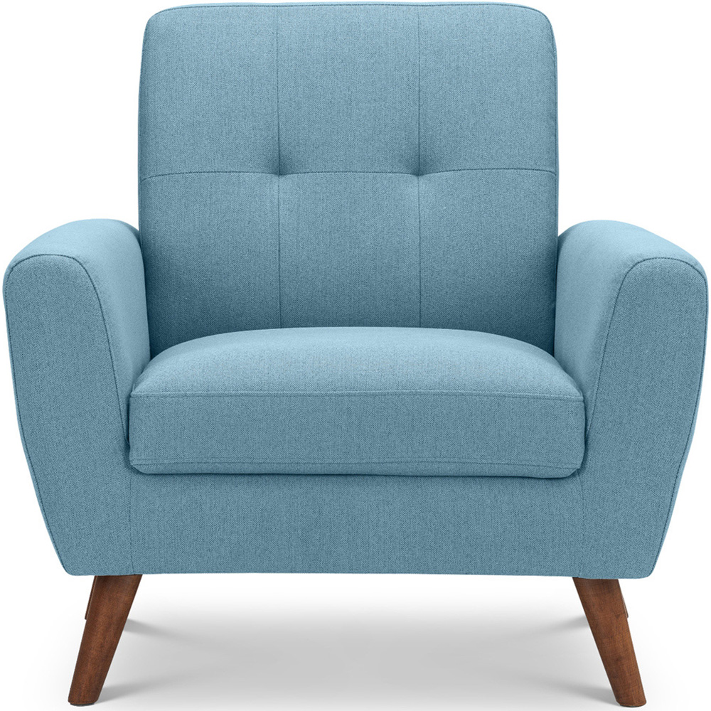 Julian Bowen Monza Blue Compact Retro Armchair Image 3