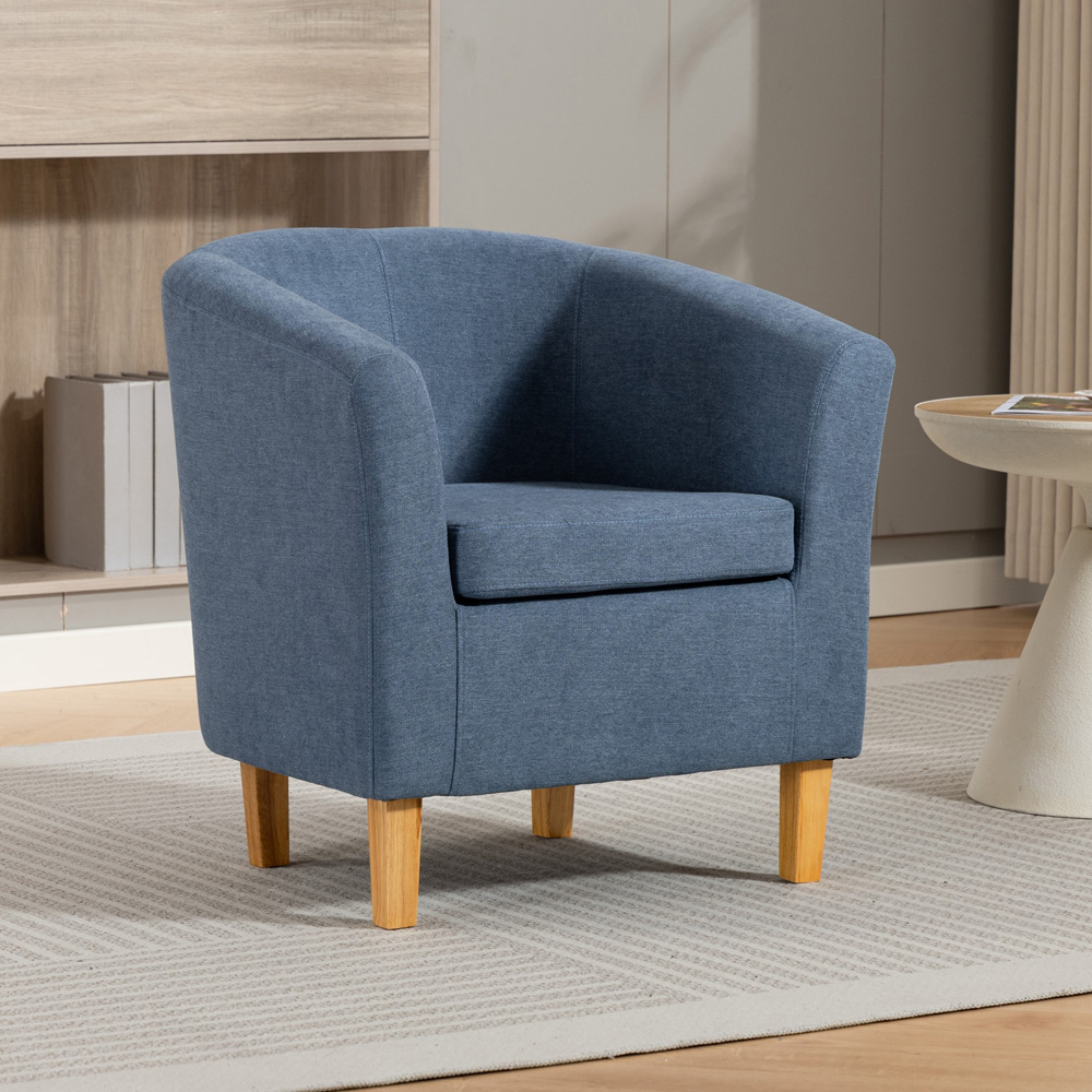 Artemis Home Millie Light Denim Fabric Accent Chair Image 4