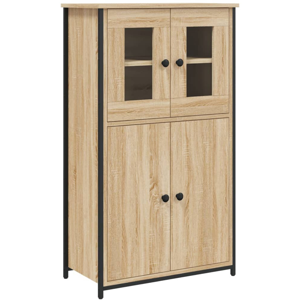 vidaXL 4 Door Sonoma Oak Highboard Image 2