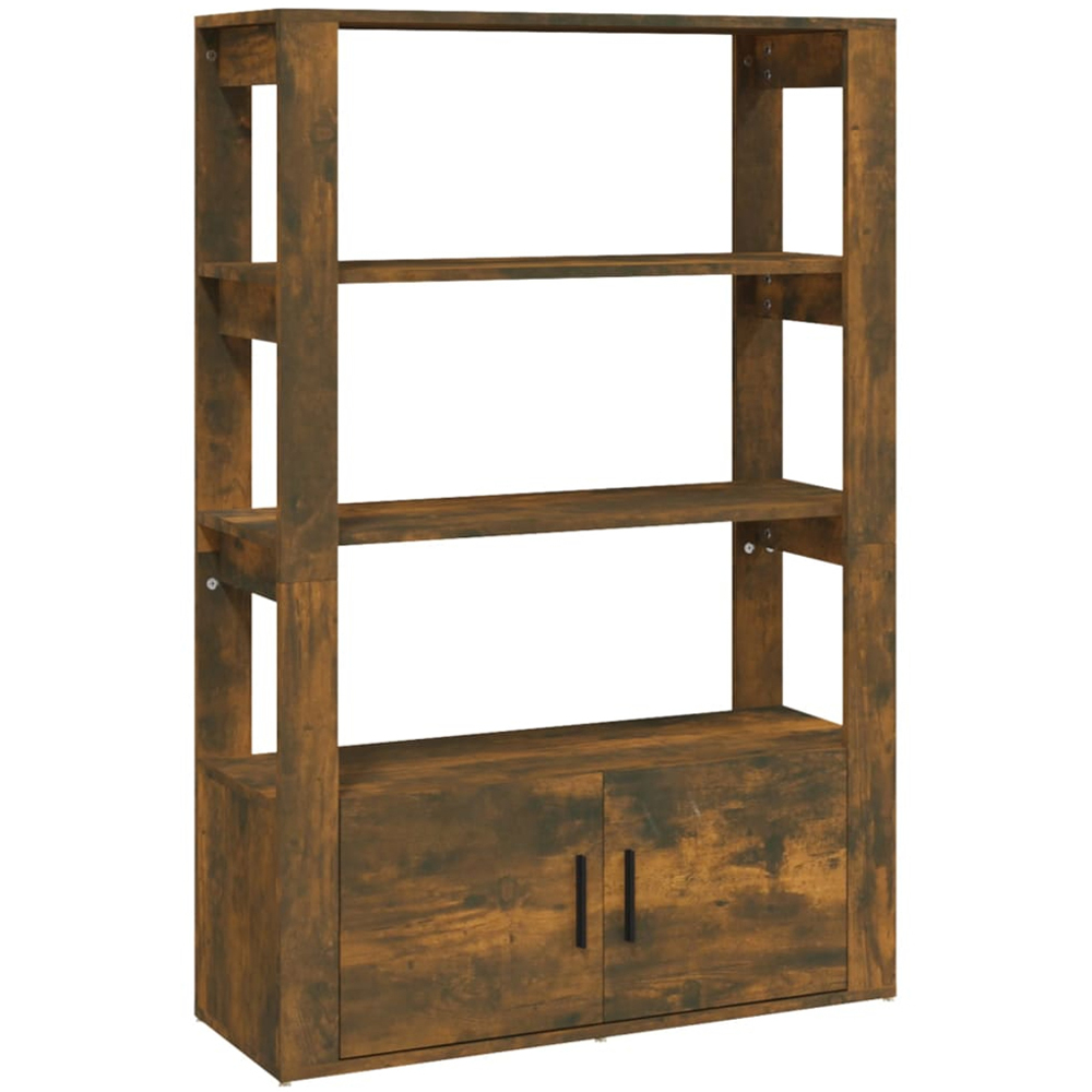 vidaXL 2 Door 3 Shelf Brown Oak Sideboard Image 2