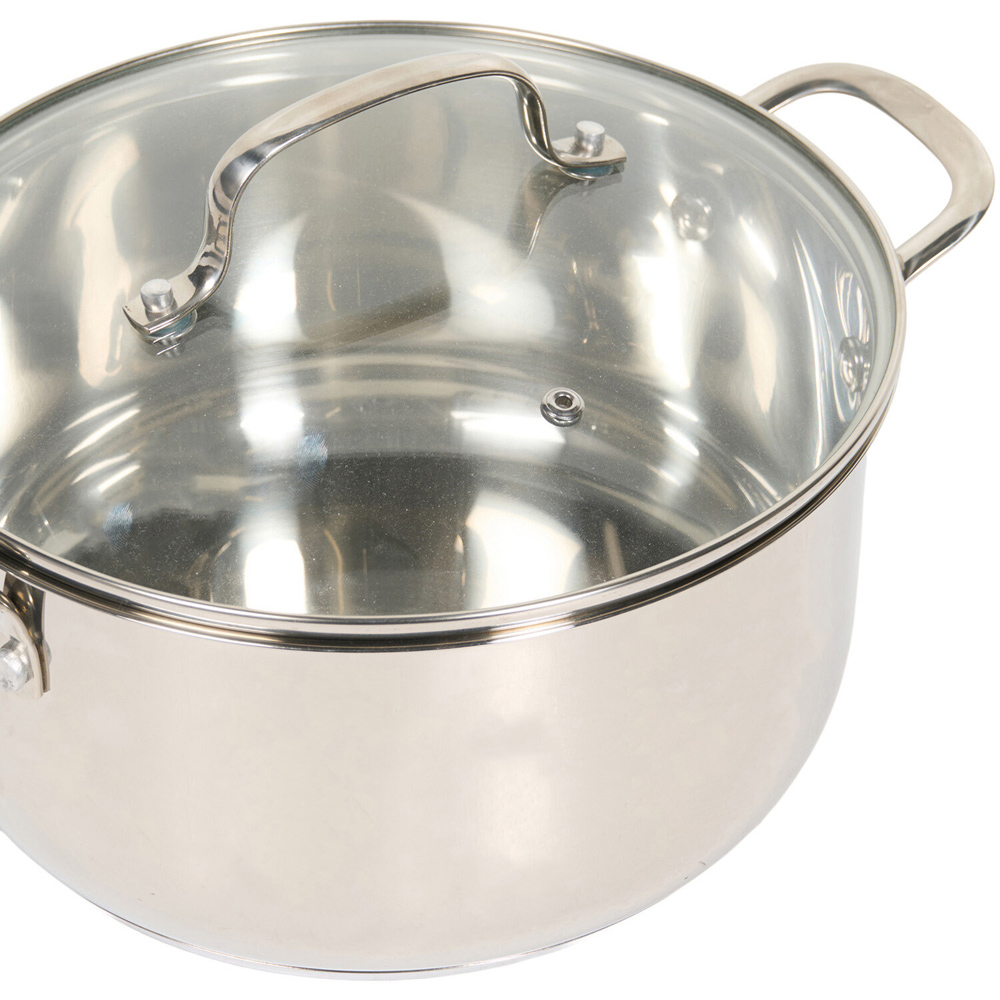 Aluminium Stock Pot with Glass Lid Image 4