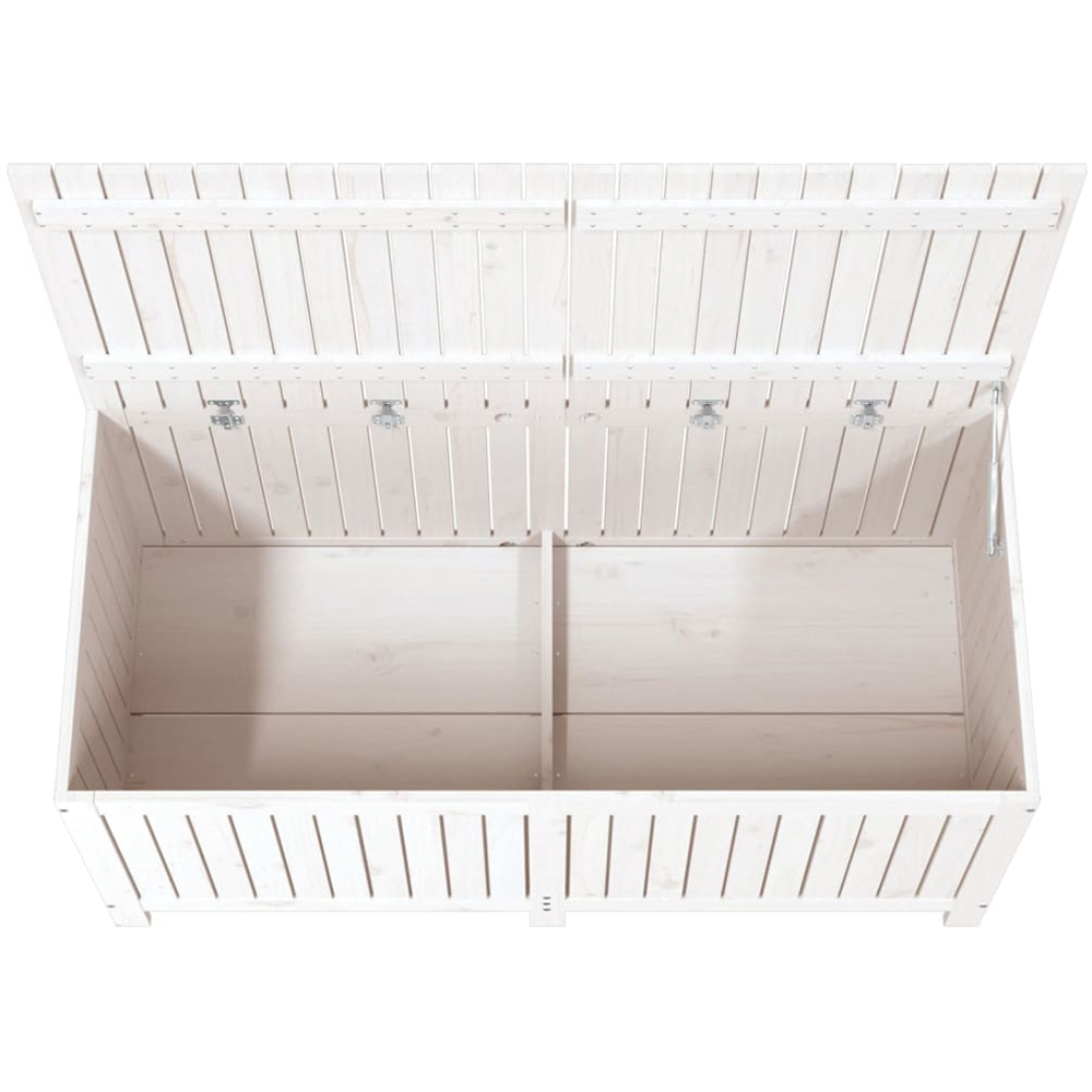 vidaXL 64 x 147 x 68cm White Pine Wood Garden Storage Box Image 7