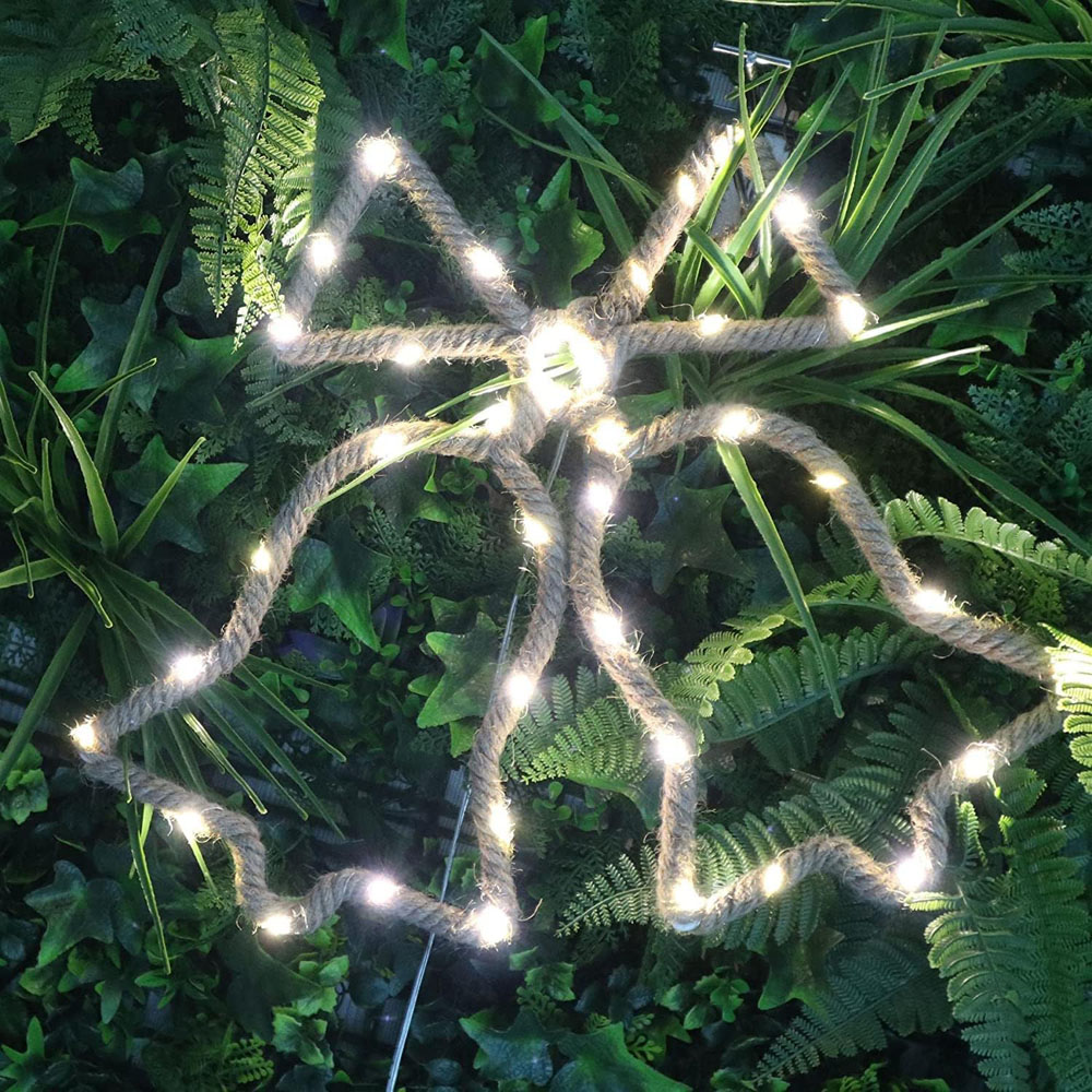 Shatchi 33 Warm White LED Bells Hemp Rope Lights Image 2