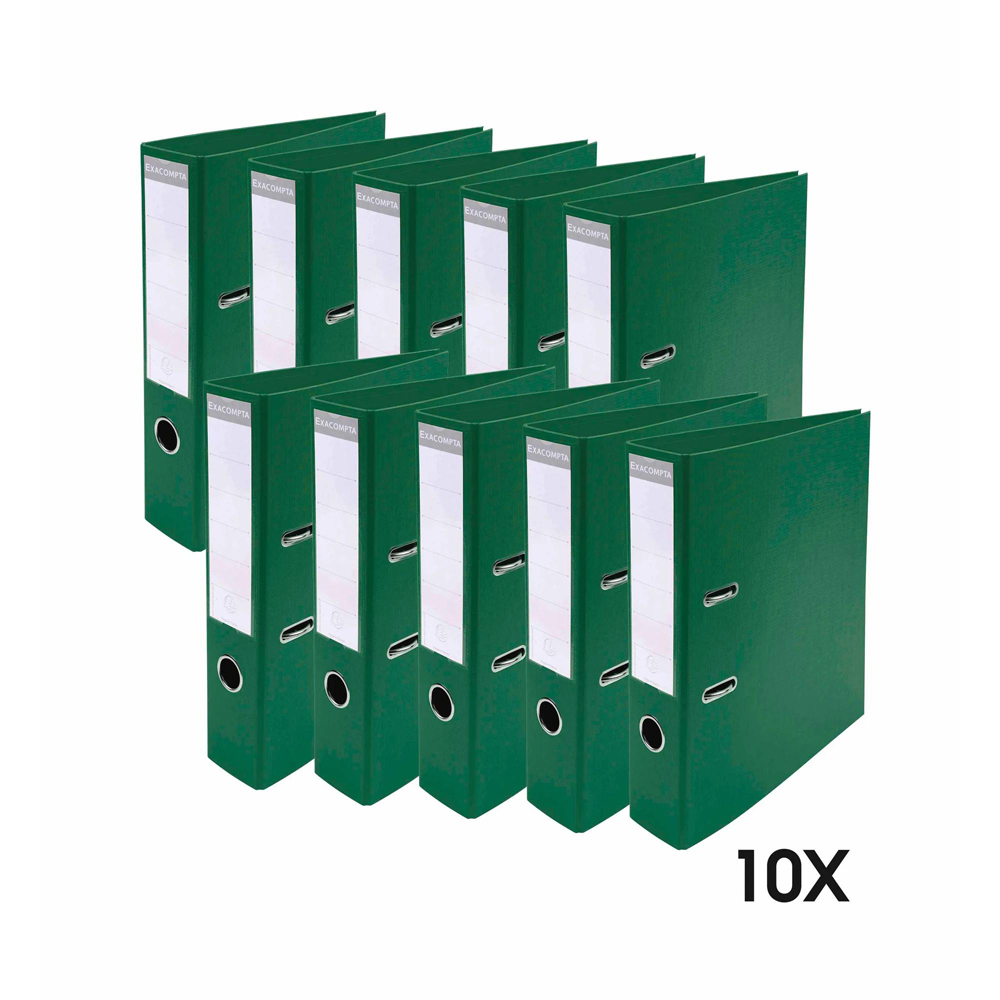 Exacompta PremTouch A4 Dark Green PVC Lever Arch File 10 Pack Image 8