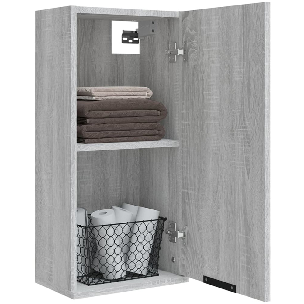 vidaXL Single Door Grey Bathroom Cabinet Image 3