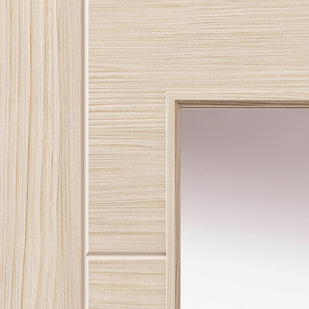 JB Kind Tigris Ivory Laminated Glazed Finished Internal Door 1981 x 686mm Image 3