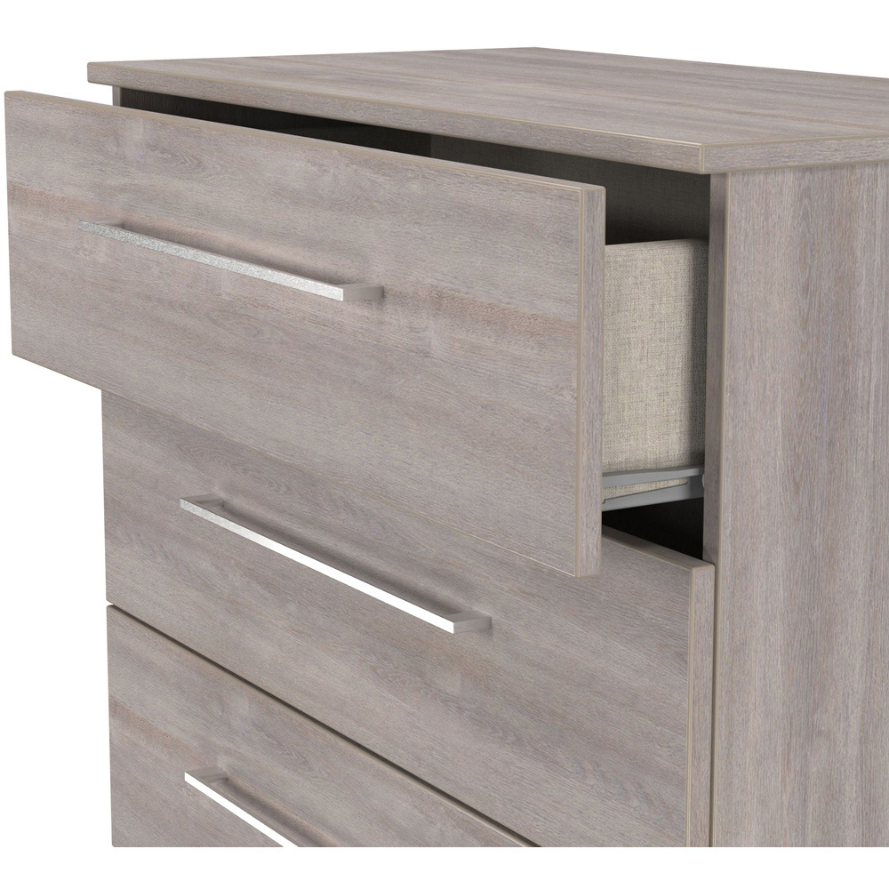 Crowndale Worcester 5 Drawer Grey Oak Chest of Drawers Ready Assembled Image 5