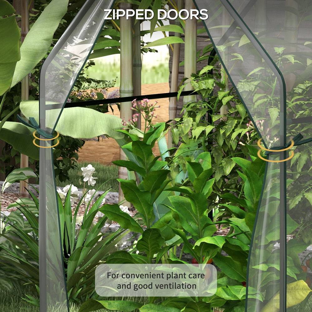 Outsunny Clear Plastic 3 x 3ft Greenhouse Image 6