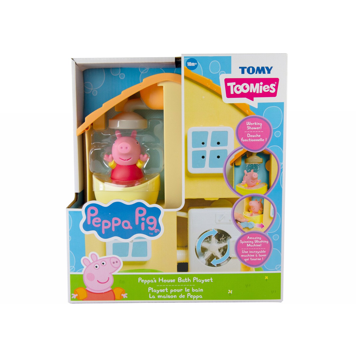 Tomy Toomies Peppa's House Bath Playset Image 1