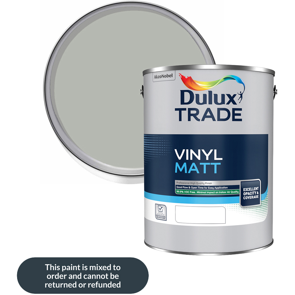 Dulux Trade RAL 7038 Walls and Ceilings Vinyl Matt Paint 5L Image 1
