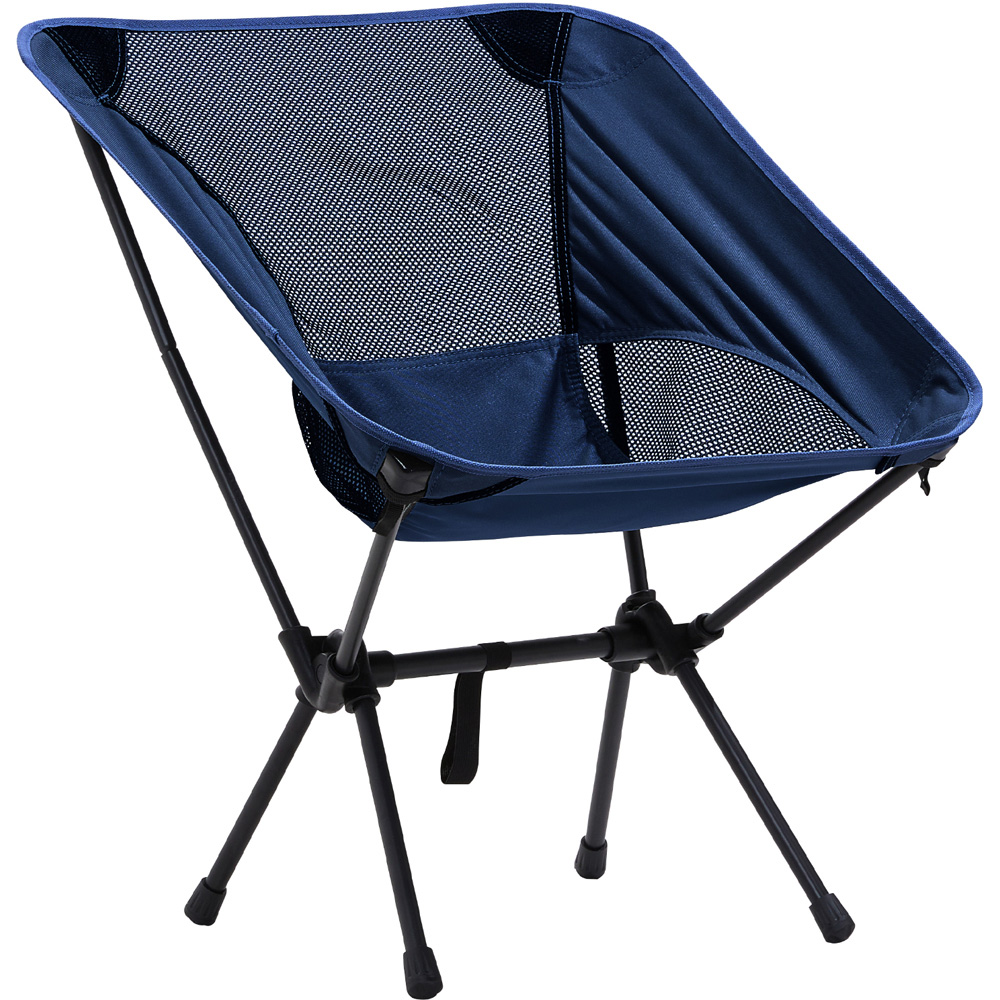 Living and Home Blue Breathable Mesh Foldable Camping Chair Image 1
