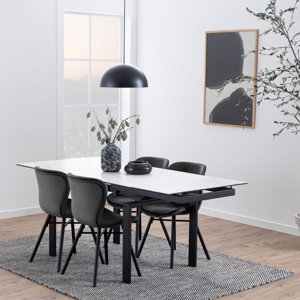 Florence Batilda Set of 2 Dark Grey Dining Chairs Image 9