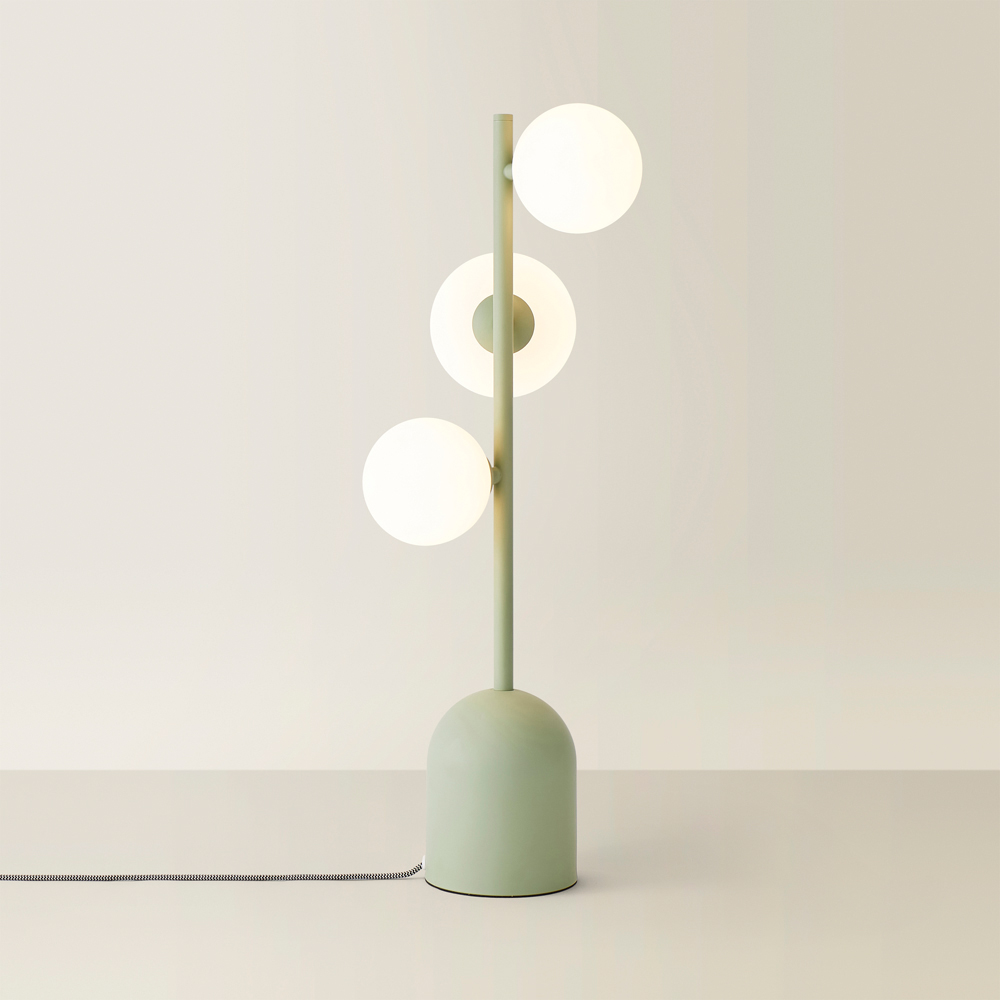 ValueLights Marlow 3 Way Sage Green Opaque Globe LED Table Lamp Image 5