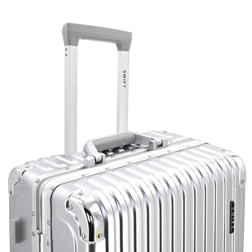 Swift Blaze Hard Shell Luggage Silver Large Image 5